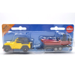 Jeep mit Bootsanhänger, neue Felgen