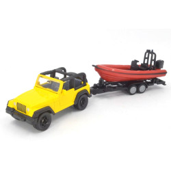 Jeep mit Bootsanhänger,...