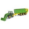 John Deere 6920s avec chargeur frontal et remorque benne