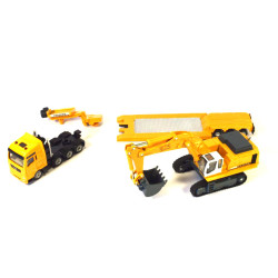 MAN TGA Surbaissé avec excavateur