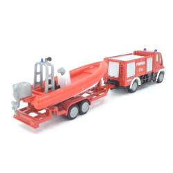 Unimog Pompiers with lifeboat