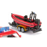 Land Rover Defender 90 brandweer met boot