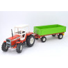 Massey Ferguson MF284S tractor met 2-assig aanhanger