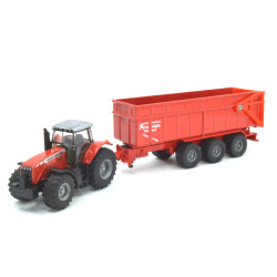 Massey Ferguson Traktor mit Anhänger
