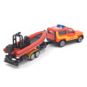 Land Rover Defender 90 brandweer met boot