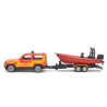 Land Rover Defender 90 brandweer met boot