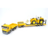 Mercedes Actros mit Tieflader und O&K L45 Radlader