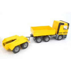 Mercedes Actros mit Tieflader und O&K L45 Radlader