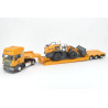 Scania R620 avec remorque surbaissée et chargeuse sur pneus Liebherr 556