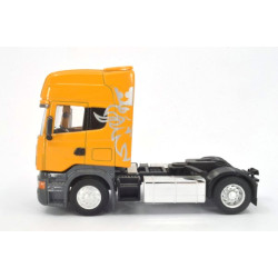 Scania R620 avec remorque surbaissée et chargeuse sur pneus Liebherr 556