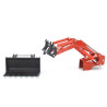 Chargeur frontal avec capot pour tracteur Massey Ferguson 5455