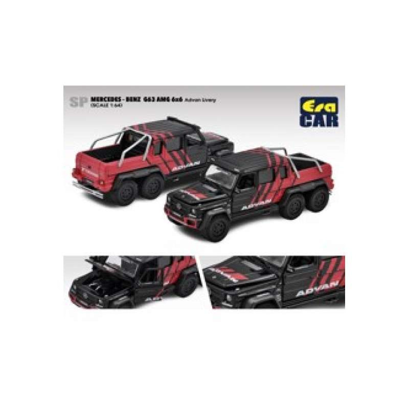Mercedes Benz G63 AMG 6x6, zwart/rood