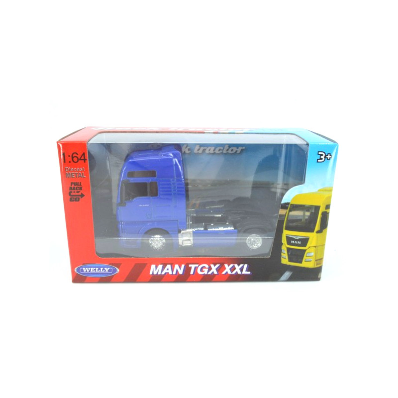 MAN TGX XXL vrachtwagen, blauw