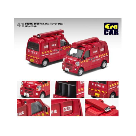 Suzuki Every H.K. Mini Fire Van (MEC), rouge