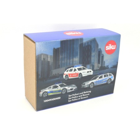 Polizei und Rettungsfahrzeuge-Set