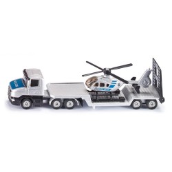 Scania with low loader and helicopter Polizei