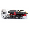 MAN camion avec bateau à moteur