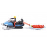 Snow mobile with rescue sledge