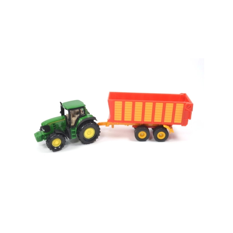 John Deere mit Silageanhänger