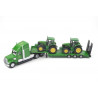 Dieplader met 2 John Deere tractoren