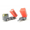 LKW mit Kippmulde und Kippanhänger