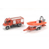 Unimog brandweer met reddingsboot