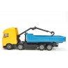 Volvo truck with roll-off tipper and crane