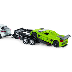 Personenwagen met transportaanhangwagen