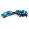Dodge Charger met autotrailer met Dodge Challenger