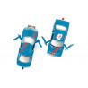 Dodge Charger met autotrailer met Dodge Challenger