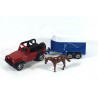 Jeep avec remorque à chevaux