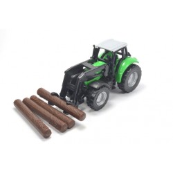 Deutz mit Baumstammgreifer