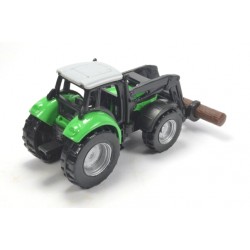 Deutz mit Baumstammgreifer