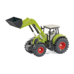 Claas axion 850 with front loader and dolly with tilt semi-trailer