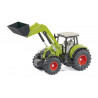 Claas axion 850 with front loader and dolly with tilt semi-trailer