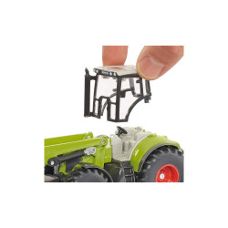 Claas axion 850 with front loader and dolly with tilt semi-trailer