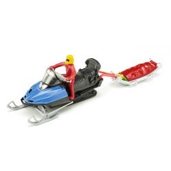Snow mobile with rescue sledge