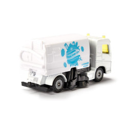 Kommunalset Kehrmaschine und Müllwagen