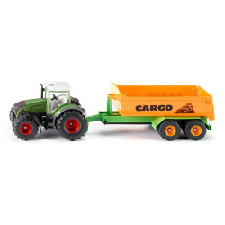 Fendt 936 tracteur avec benne sur crémaillère déposable