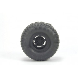 Loose wheel with black rim, balloon tire (LKW49)
