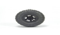 Loose wheel with black rim, balloon tire (LKW49)