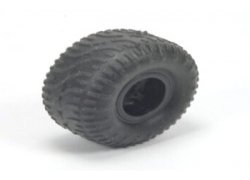 Loose wheel with black rim, balloon tire (LKW49)