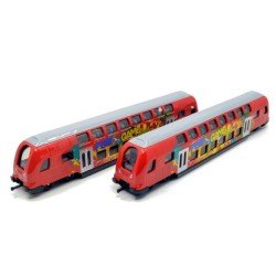Double-deck train set