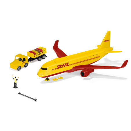 Airbus A320 DHL cargo aircraft with accessories
