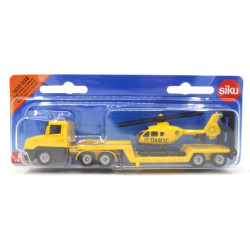 Tieflader mit ÖAMTC-Helikopter