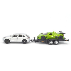 Porsche Macan et remorque avec Gumpert Apollo