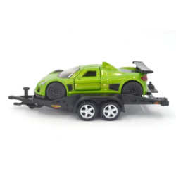 Porsche Macan with Trailer and Gumpert Apollo