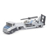 Scania with low loader and helicopter Polizei