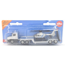 Scania with low loader and helicopter Polizei