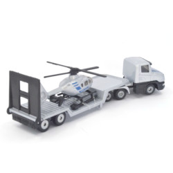 Scania with low loader and helicopter Polizei